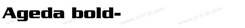Ageda bold字体转换